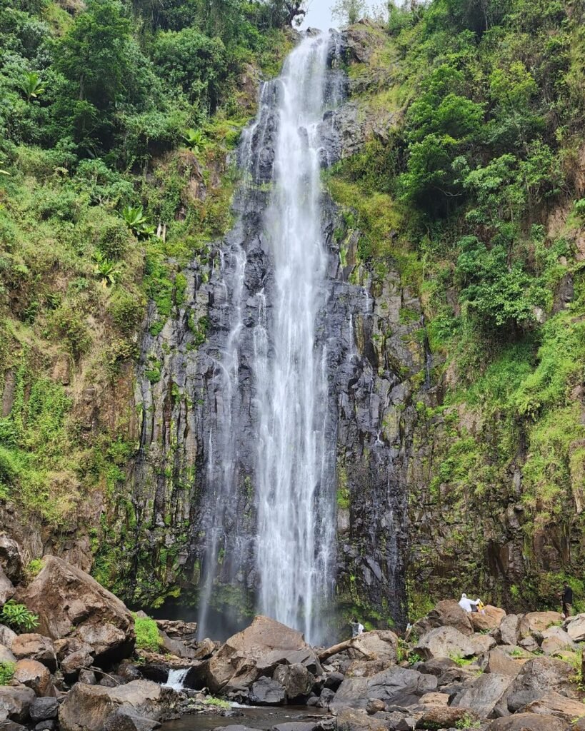 Materuni Waterfalls near Mount Kilimanjaro in Moshi Tanzania surrounded by lush forest