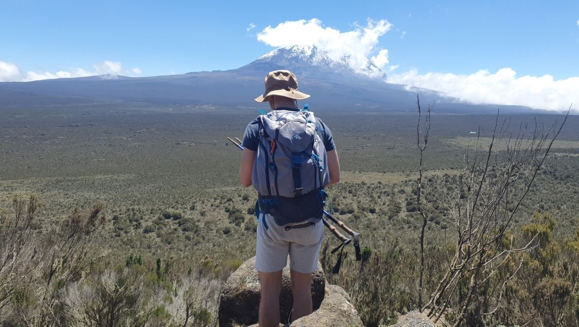 Trekking across the Northern Circuit Route on Mount Kilimanjaro