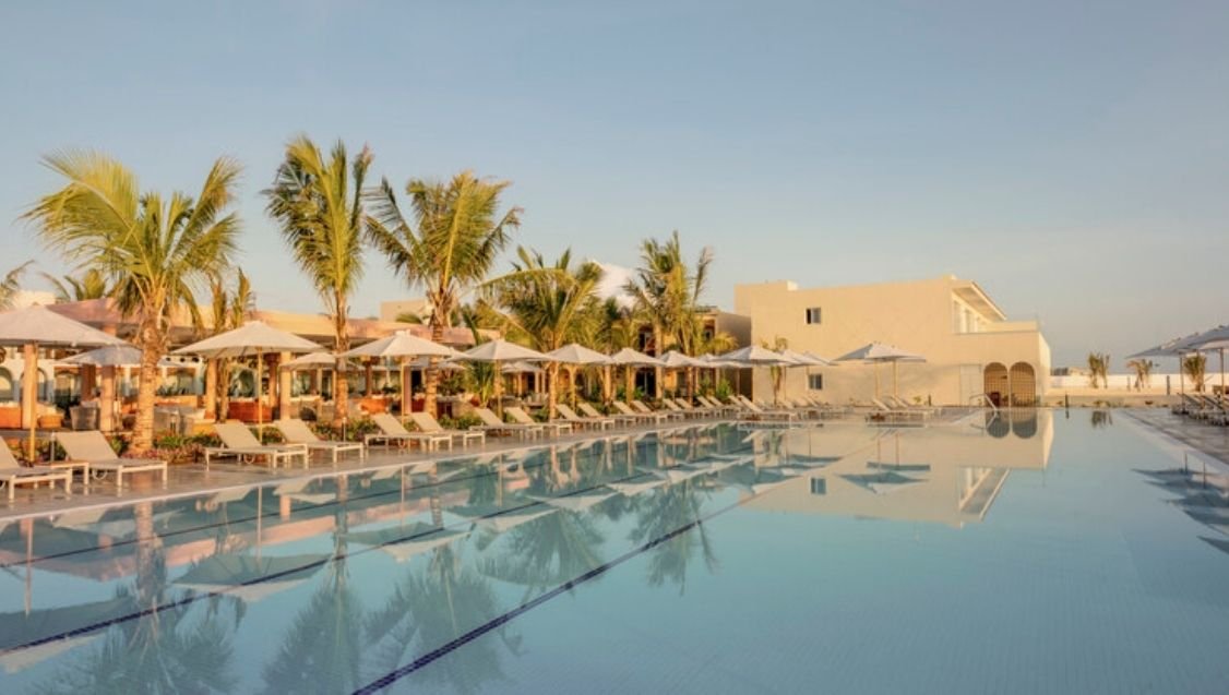 Luxury beachfront resort with a swimming pool in Zanzibar, Tanzania