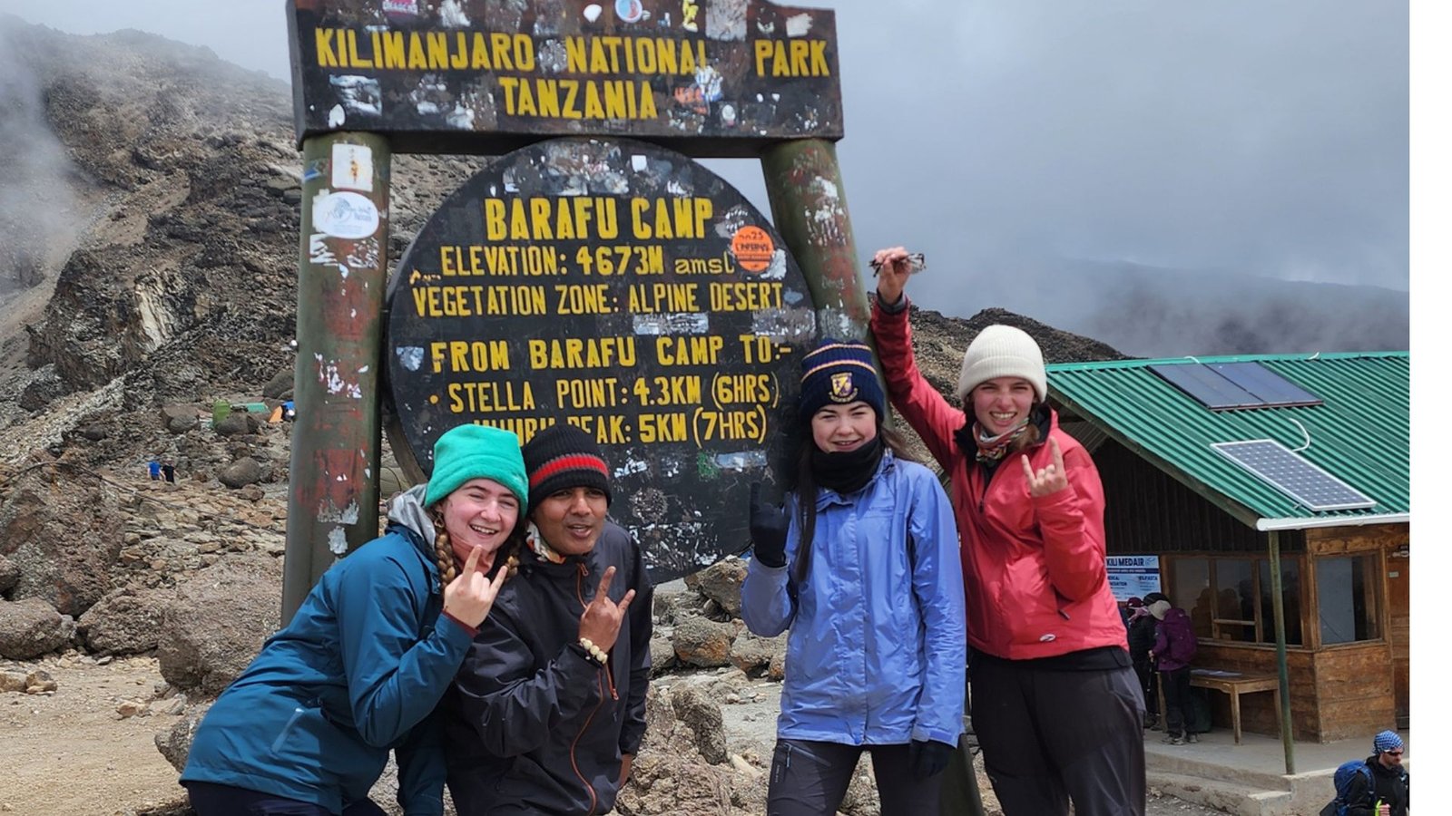 Barafu Camp at 4673 metres on Mount Kilimanjaro