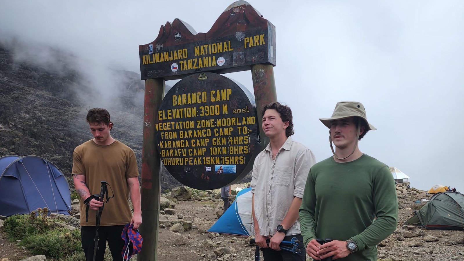 Barranco Camp beneath the dramatic Barranco Wall on Kilimanjaro